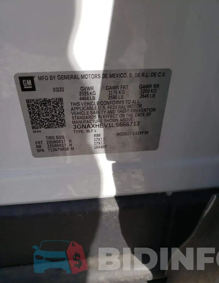 3GNAXHEV1LS666713 Photo# 13