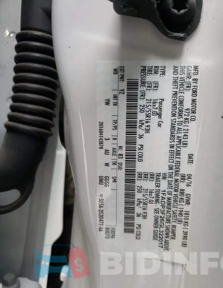 1FADP3F26GL322017 Photo# 13
