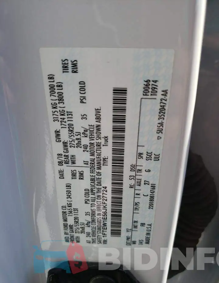 1FTEW1E56JKF27724 Photo# 12