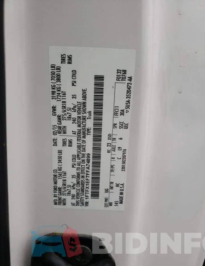 1FTFX1EF7FFA74899 Photo# 12