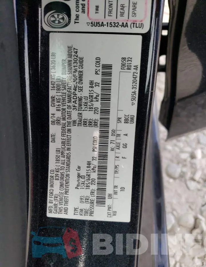3FADP4EJ0FM130247 Photo# 12