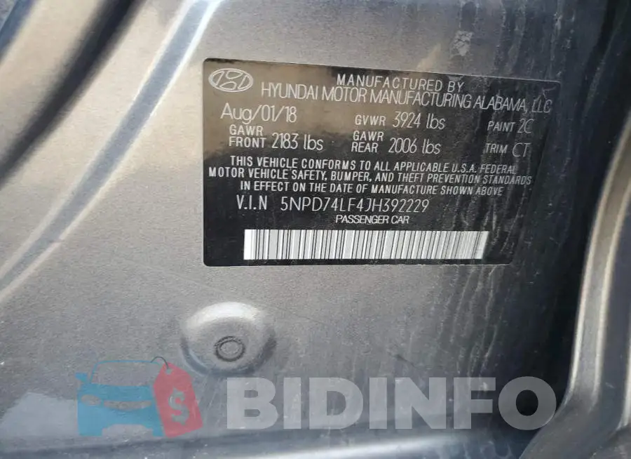 5NPD74LF4JH392229 Photo# 12