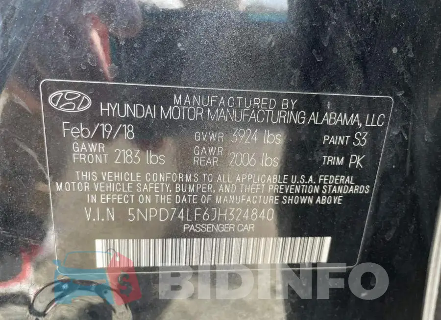 5NPD74LF6JH324840 Photo# 10