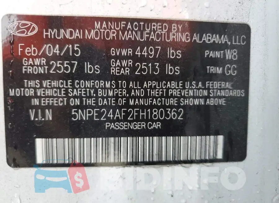 5NPE24AF2FH180362 Photo# 12