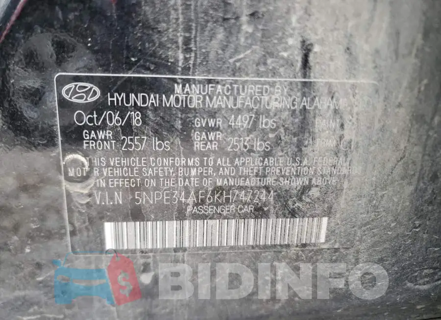 5NPE34AF6KH747244 Photo# 12