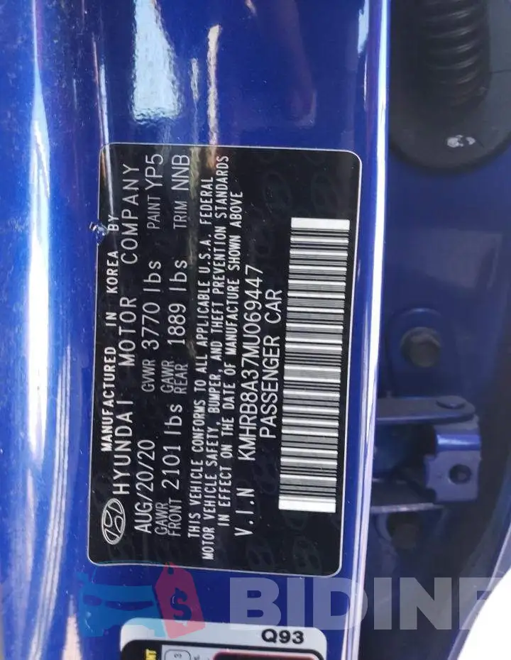 KMHRB8A37MU069447 Photo# 13