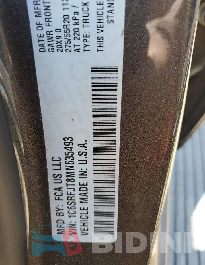 1C6SRFJT8MN635493 Photo# 12