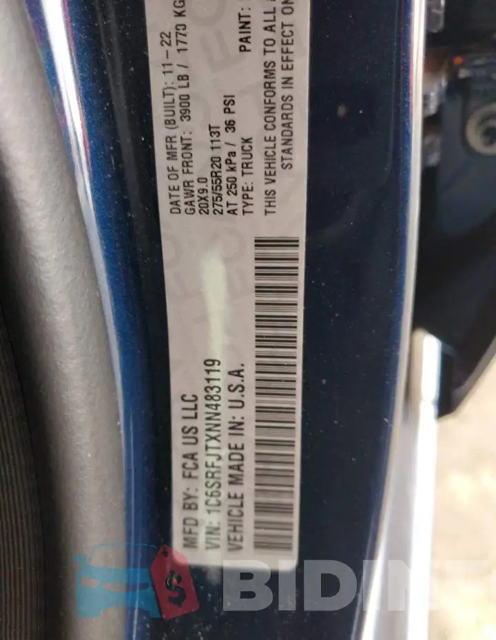 1C6SRFJTXNN483119 Photo# 12