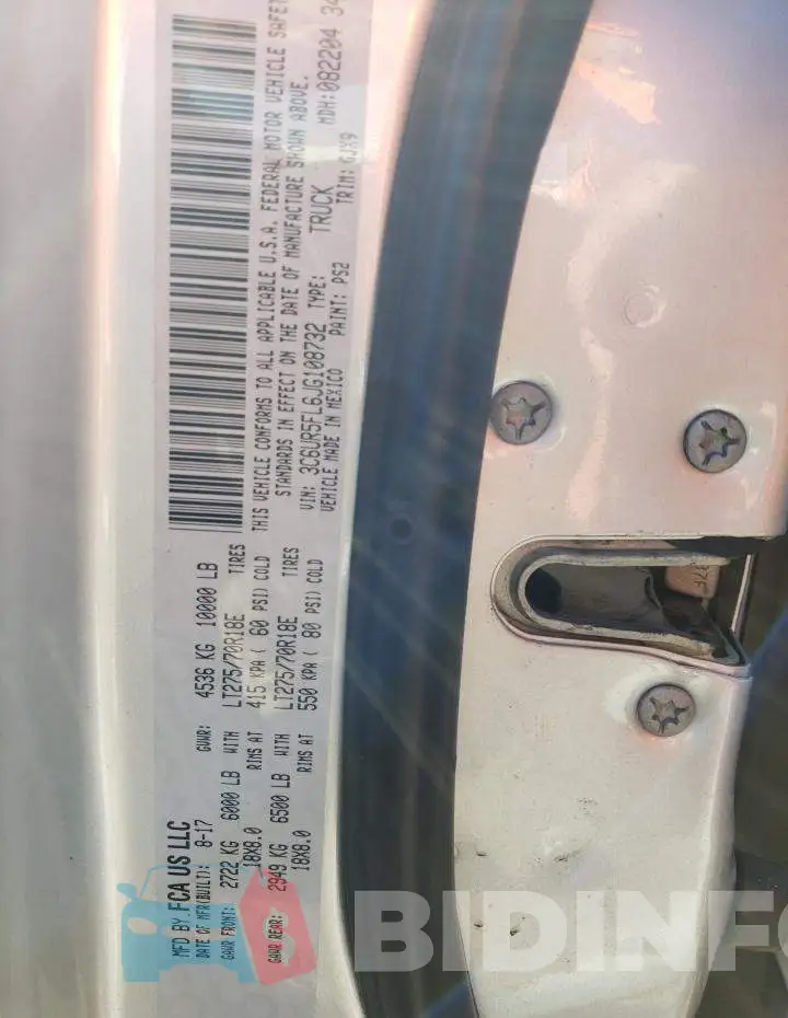 3C6UR5FL6JG108732 Photo# 12