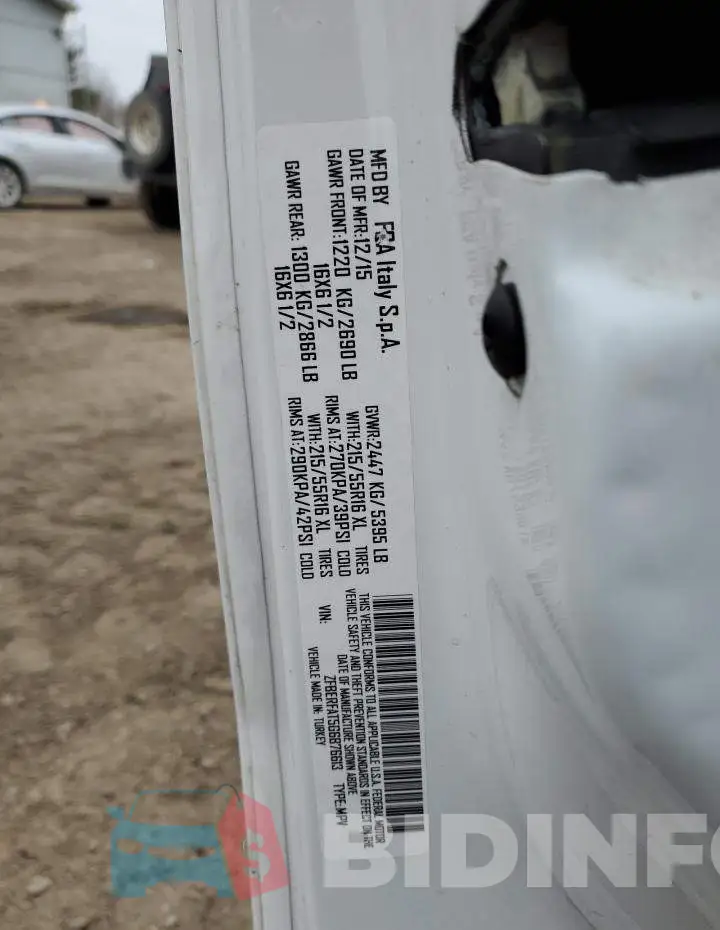 ZFBERFAT5G6B76613 Photo# 12
