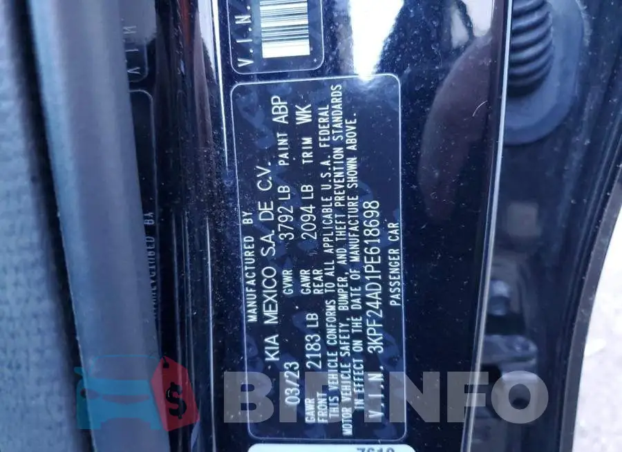 3KPF24AD1PE618698 Photo# 13