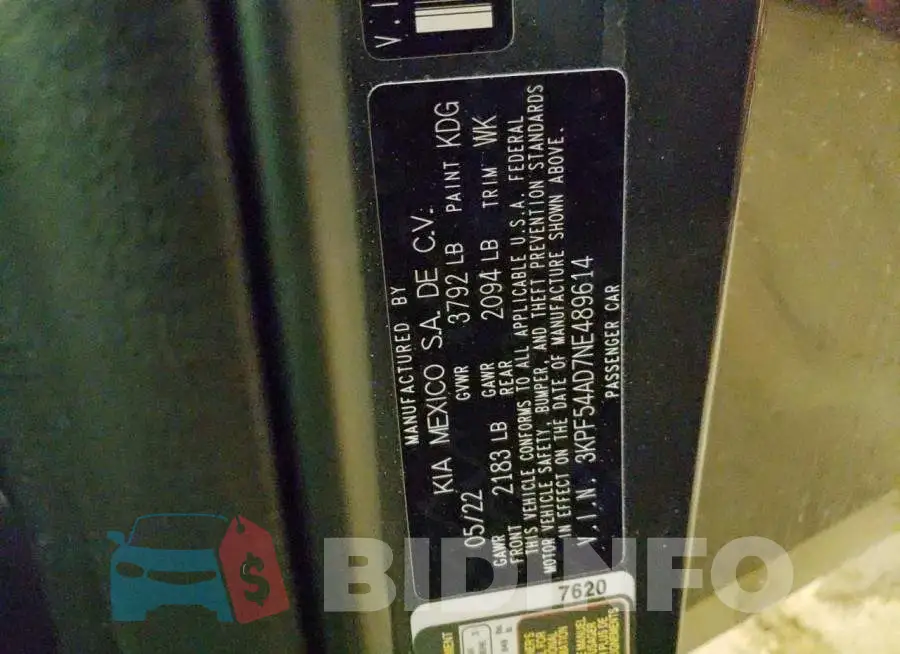 3KPF54AD7NE489614 Photo# 12