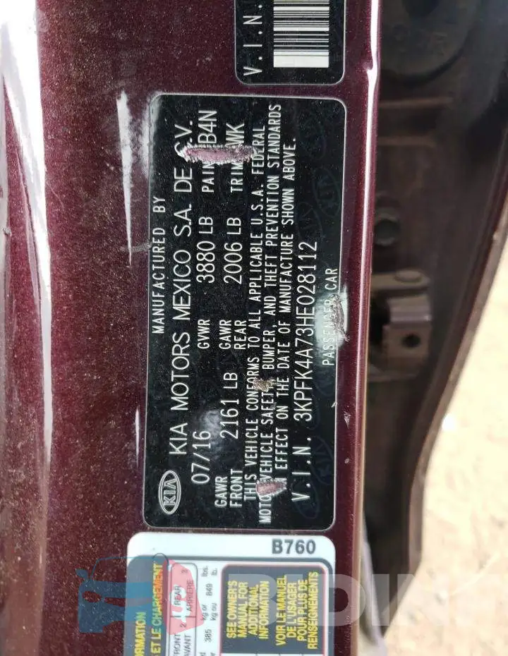 3KPFK4A73HE028112 Photo# 12