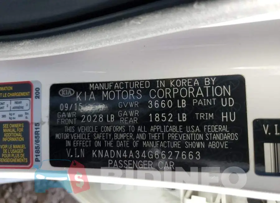 KNADN4A34G6627663 Photo# 12