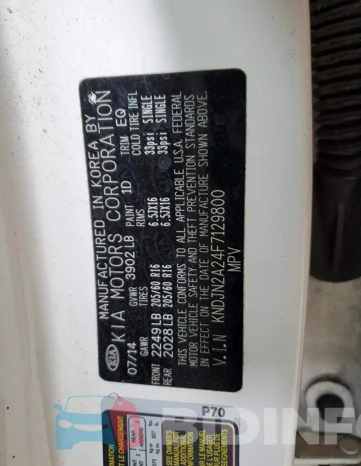 KNDJN2A24F7129800 Photo# 12