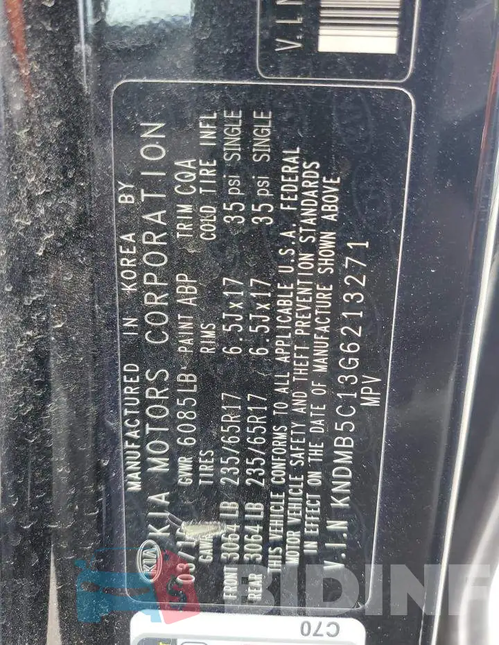 KNDMB5C13G6213271 Photo# 13