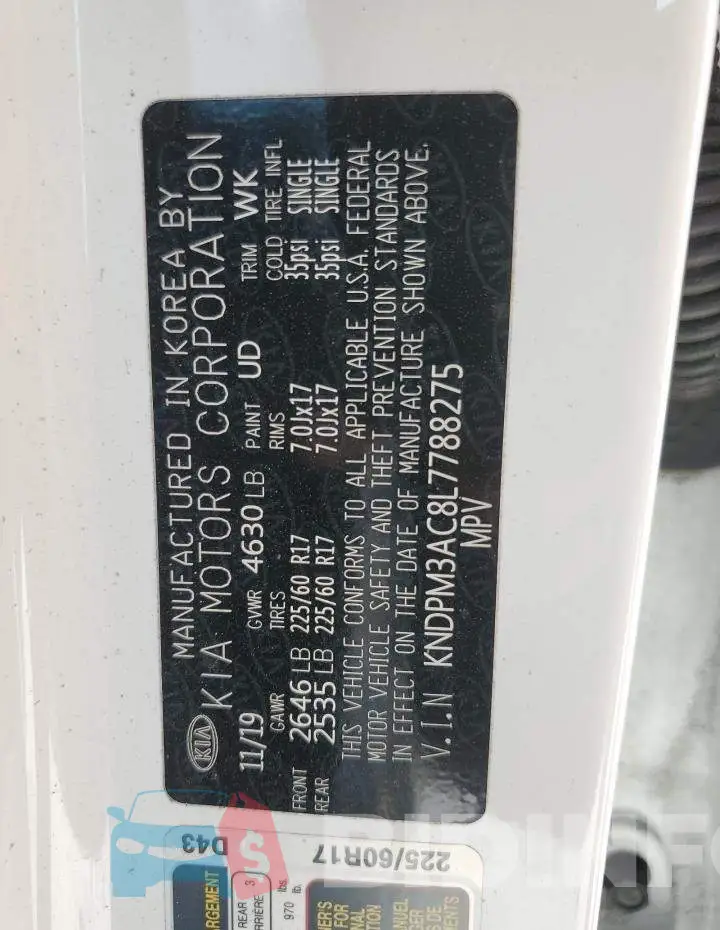 KNDPM3AC8L7788275 Photo# 13