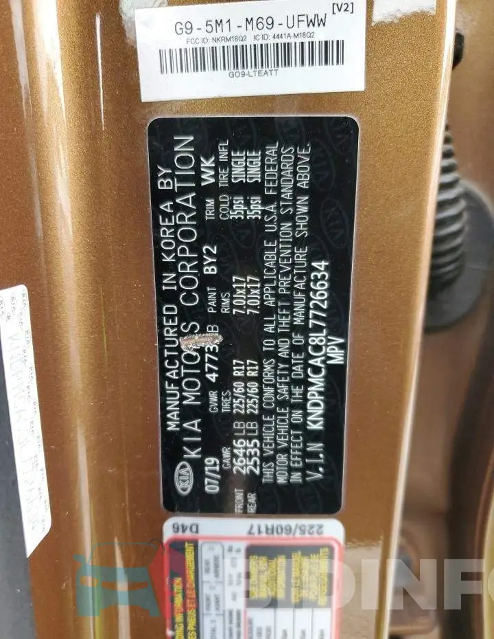 KNDPMCAC8L7726634 Photo# 13