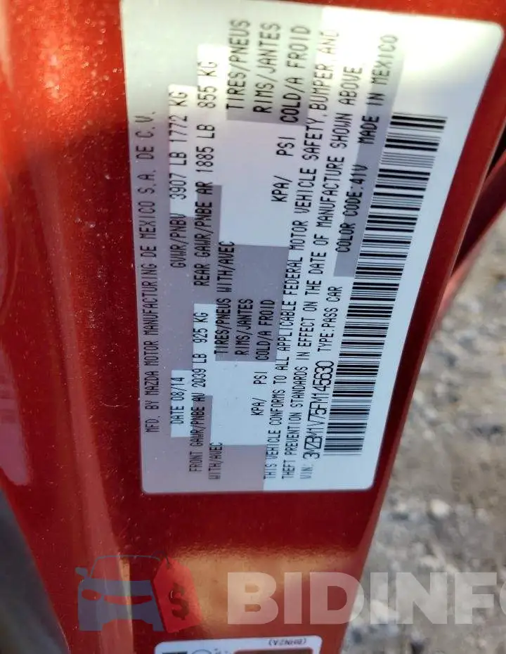 3MZBM1V75FM145630 Photo# 12