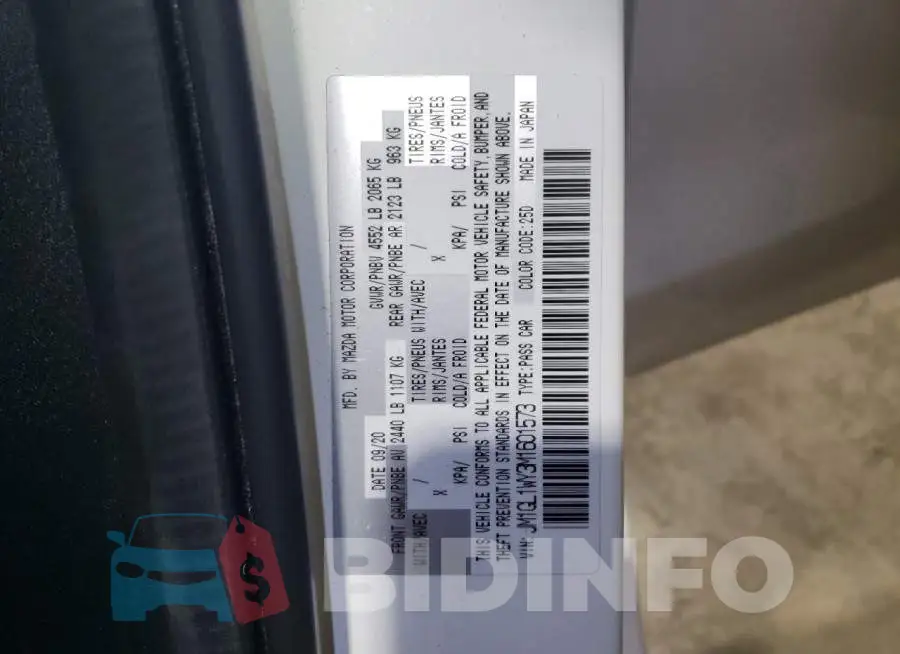 JM1GL1WY3M1601573 Photo# 12