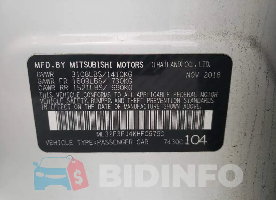 ML32F3FJ4KHF06790 Photo# 12