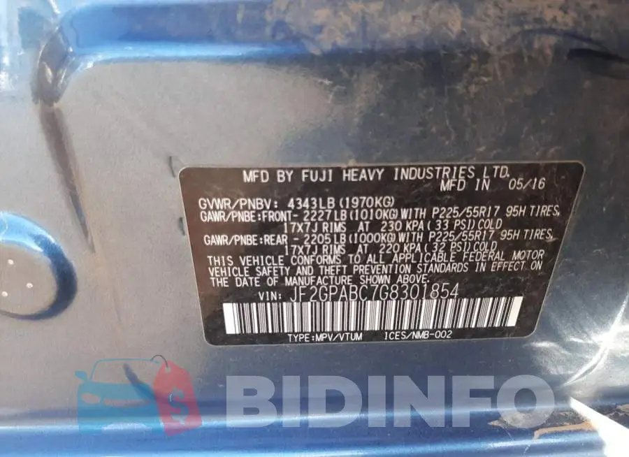 JF2GPABC7G8301854 Photo# 13
