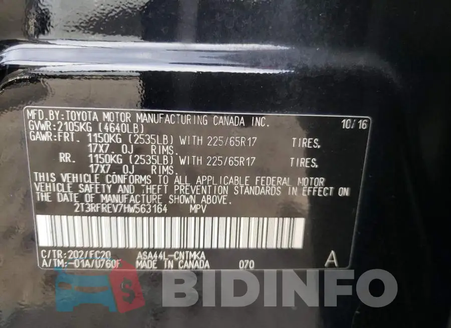 2T3RFREV7HW563164 Photo# 13