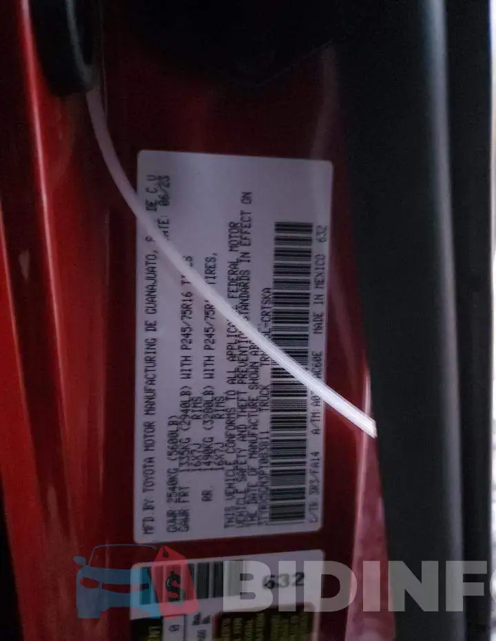 3TYRX5GN3PT083811 Photo# 12