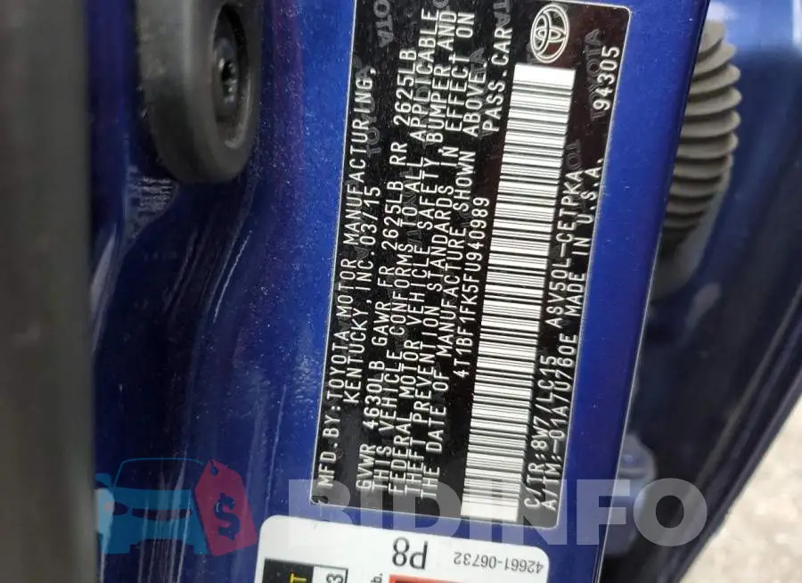 4T1BF1FK5FU940989 Photo# 12