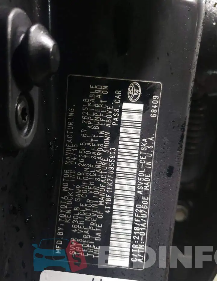 4T1BF1FK7FU955803 Photo# 13