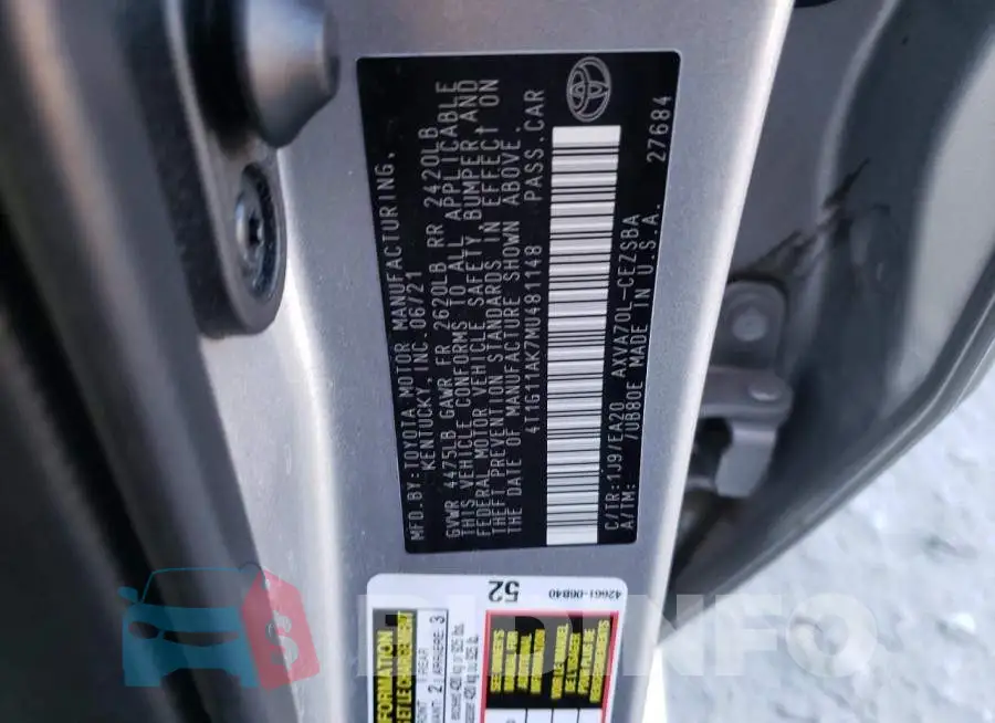 4T1G11AK7MU481148 Photo# 12
