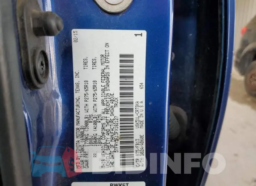 5TFRY5F13FX182127 Photo# 12