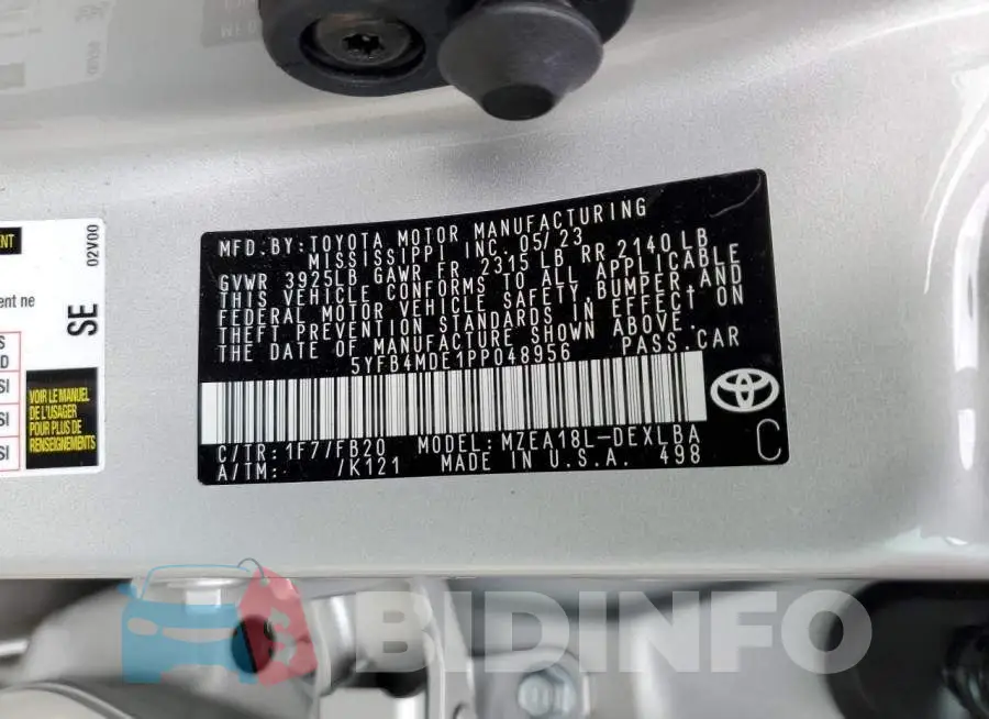 5YFB4MDE1PP048956 Photo# 12