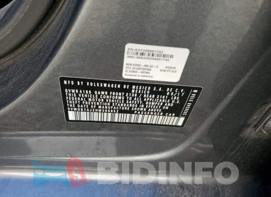 3VWDB7AJ2HM388852 Photo# 12