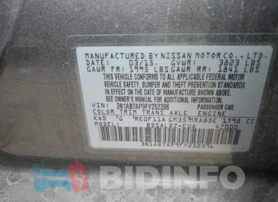 3N1AB7AP9FY252396 Photo# 12