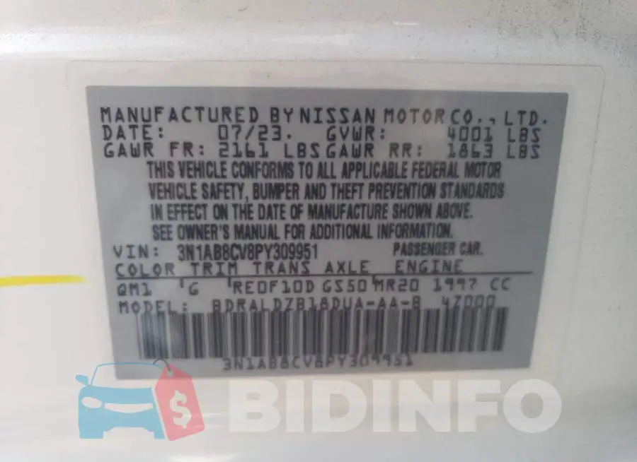 3N1AB8CV8PY309951 Photo# 12