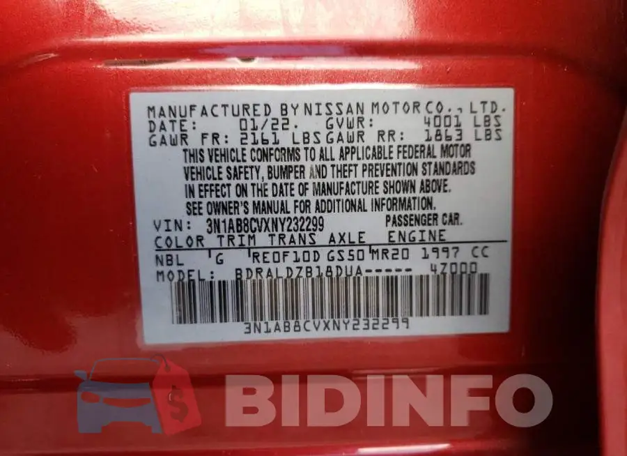 3N1AB8CVXNY232299 Photo# 13