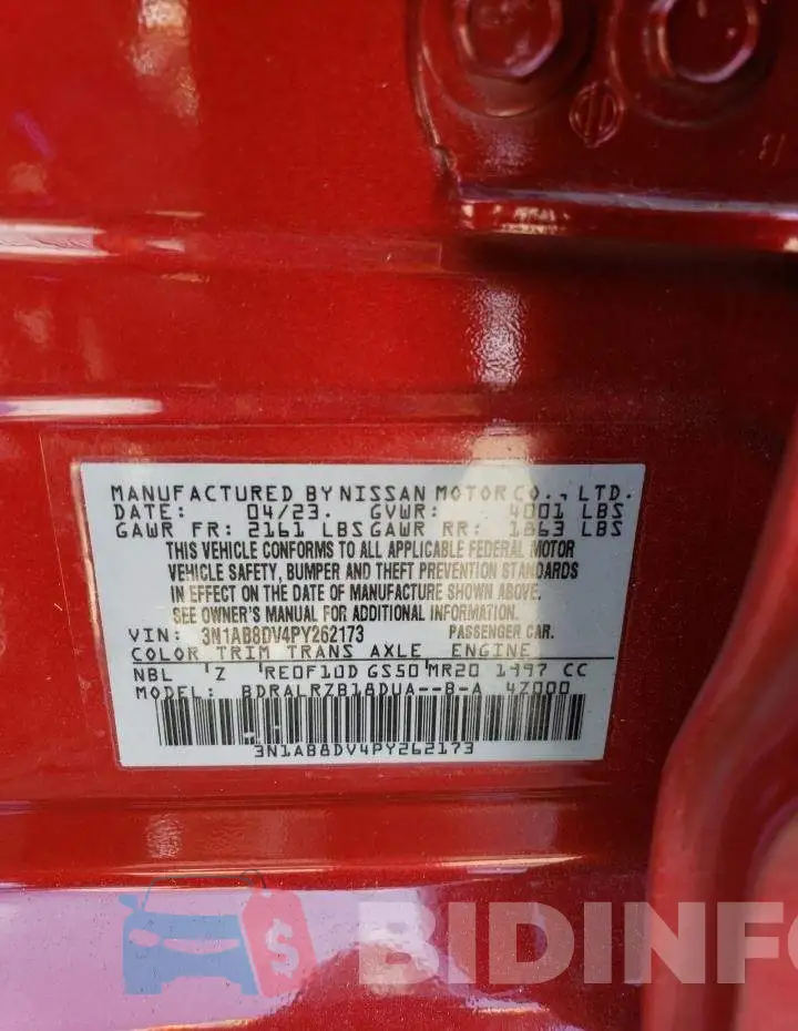 3N1AB8DV4PY262173 Photo# 12