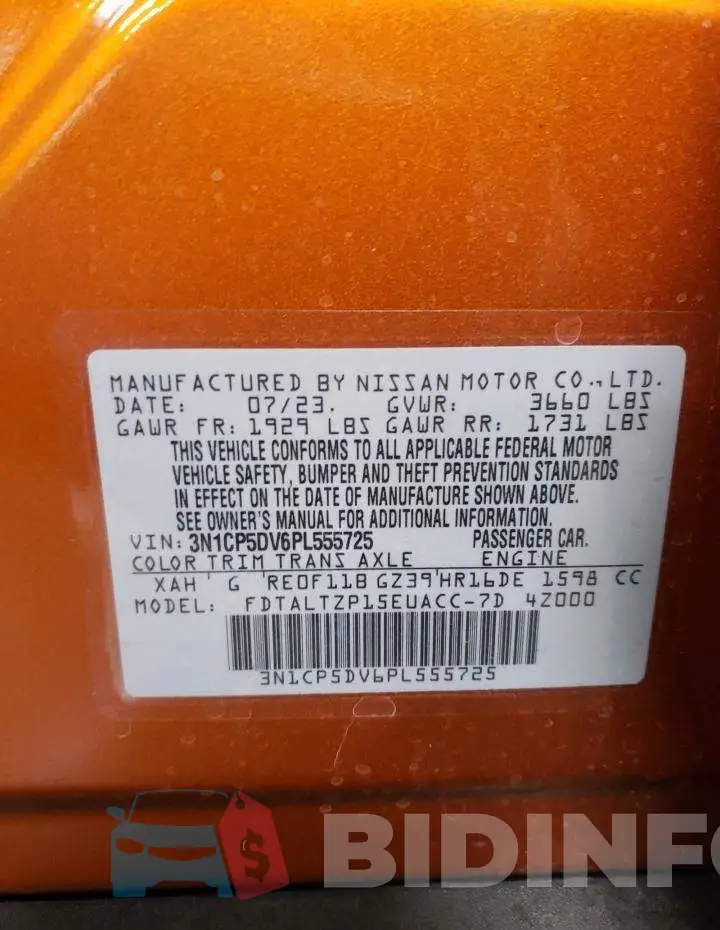 3N1CP5DV6PL555725 Photo# 13