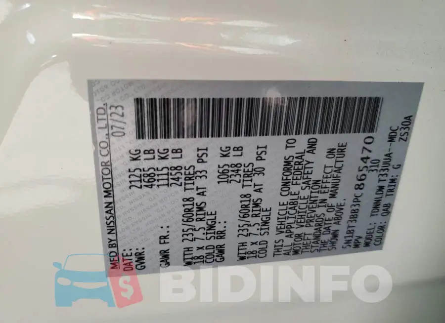5N1BT3BB3PC865470 Photo# 13