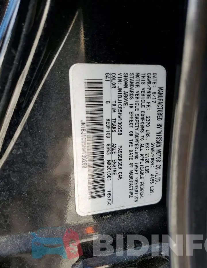 JN1BJ1CR5HW130258 Photo# 13