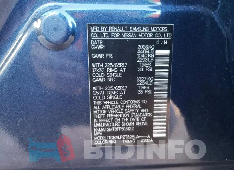 KNMAT2MT8FP513122 Photo# 12