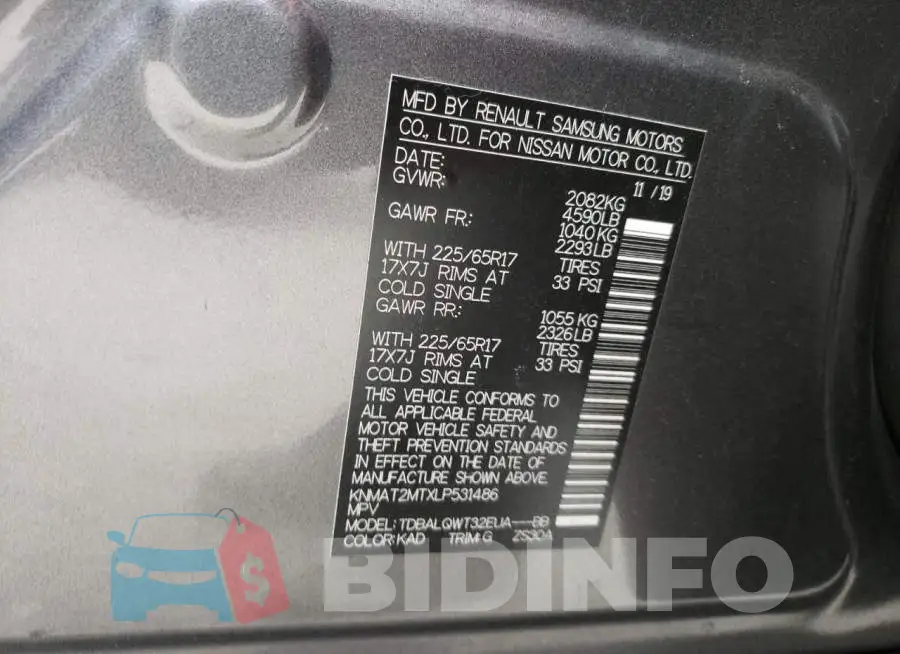 KNMAT2MTXLP531486 Photo# 13