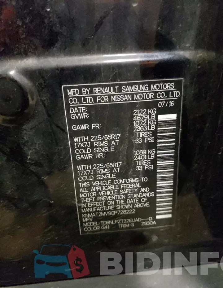KNMAT2MV9GP728222 Photo# 13