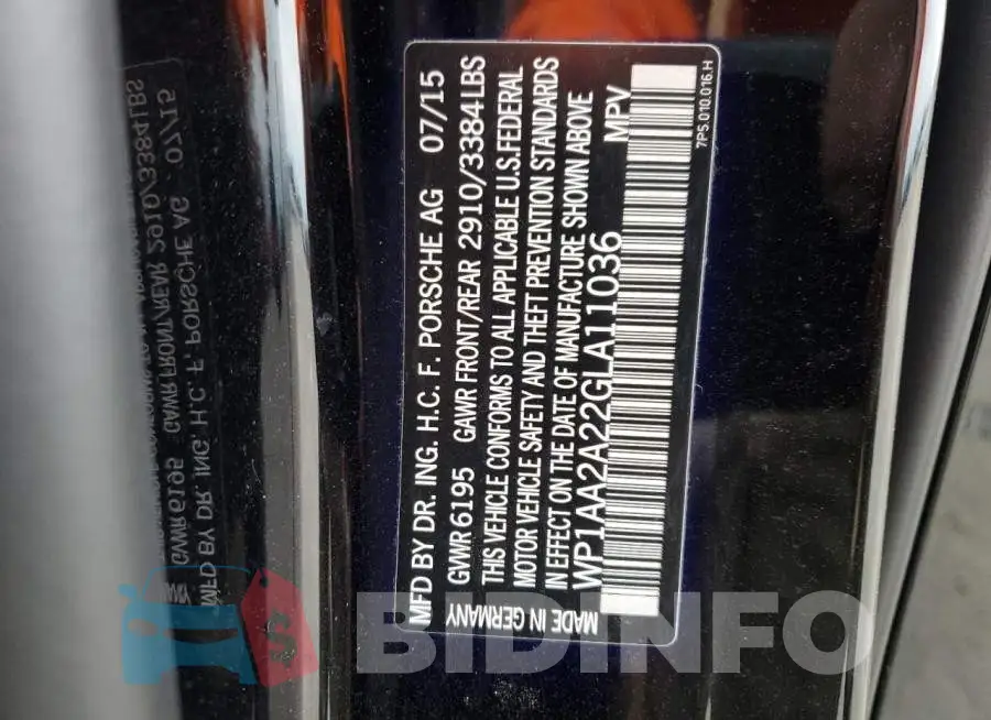 WP1AA2A22GLA11036 Photo# 12