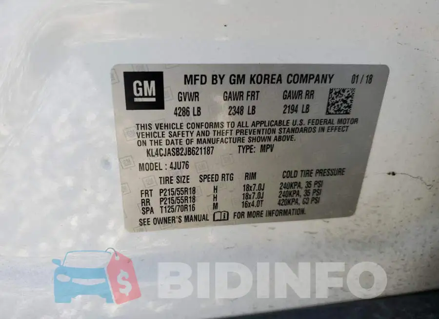 KL4CJASB2JB621187 Photo# 12