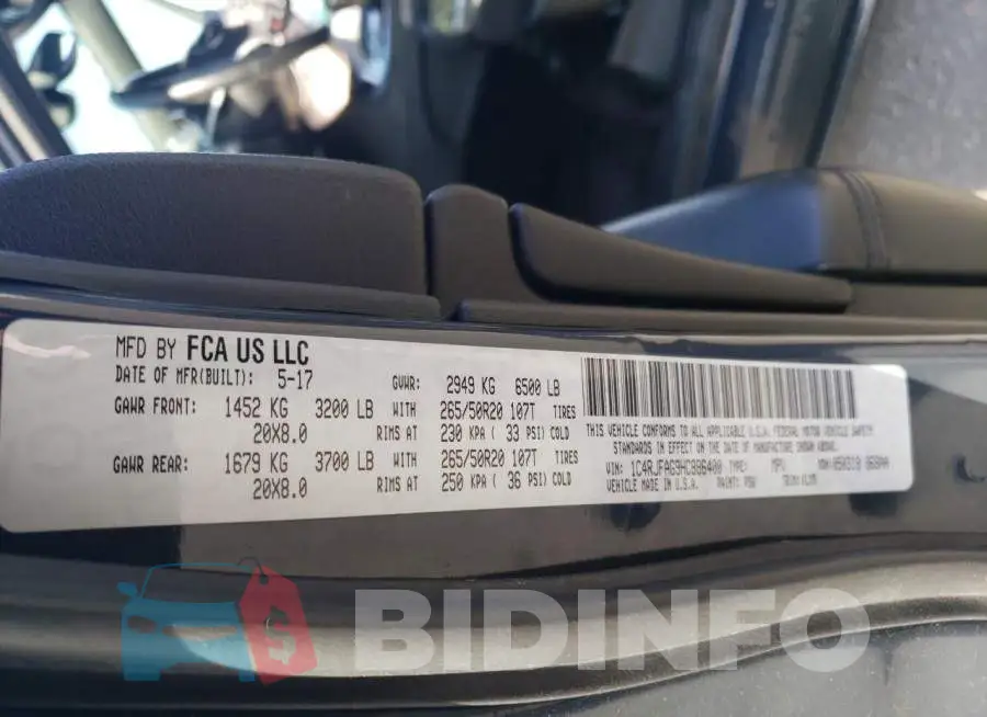 1C4RJFAG9HC886400 Photo# 12