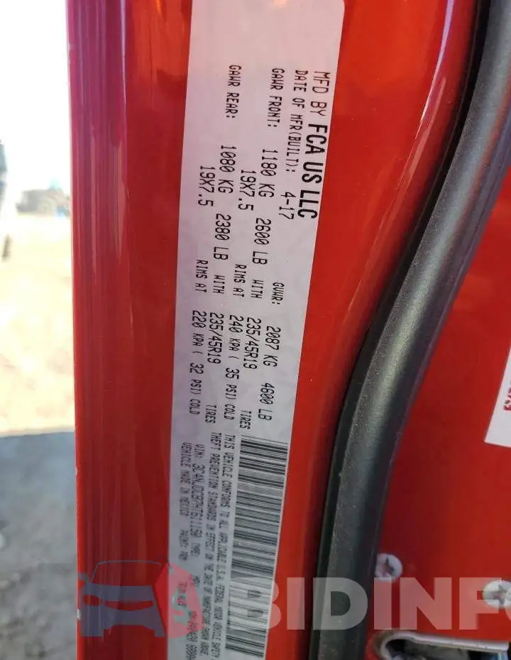 3C4NJDCB7HT611150 Photo# 12