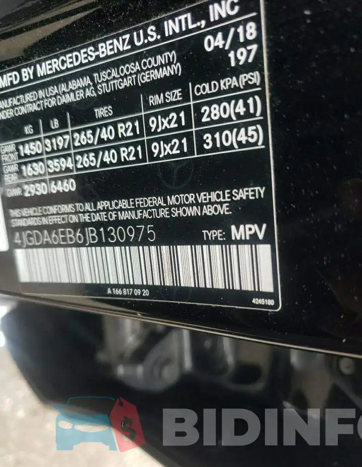 4JGDA6EB6JB130975 Photo# 12