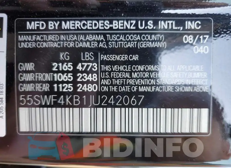 55SWF4KB1JU242067 Photo# 12